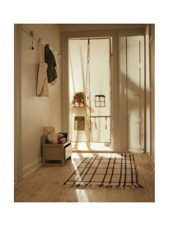 Ferm Living Kinder Vorhang mit Bleistiftfalten Beige 85x205cm