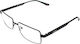 Hoffman 8279 C3 Herren Metall Brillengestelle mit Rezept Rechteck Schwarz