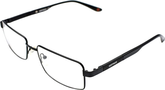 Hoffman 8279 C3 Herren Metall Brillengestelle mit Rezept Rechteck Schwarz