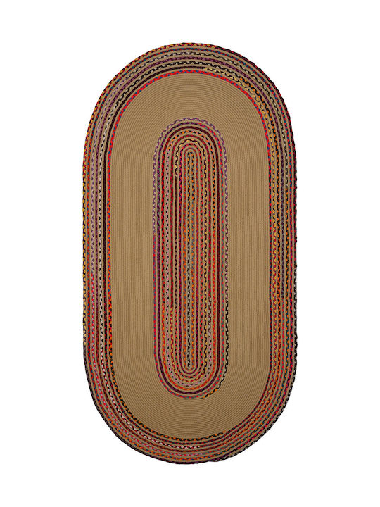 SteweHome Rectangular Summer Wicker Coral Rug 100x150cm