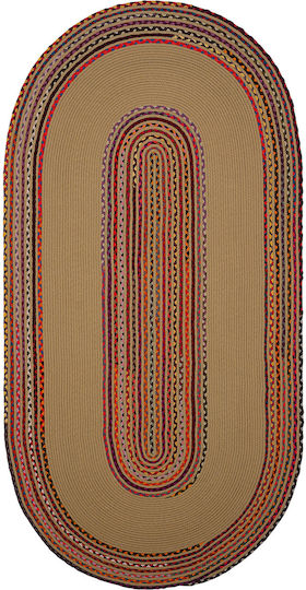 SteweHome Summer Wicker Coral Runner Rug 80x150cm