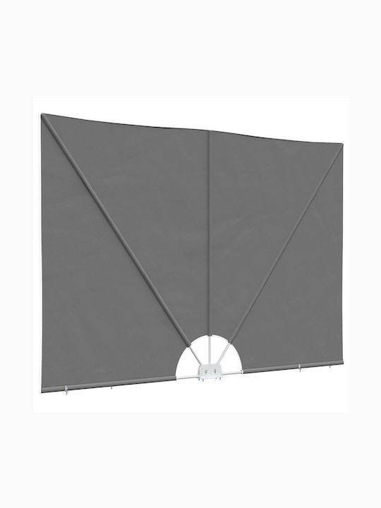 vidaXL Πλαϊνή Τέντα Βεράντας Γκρι 2.4x1.6m