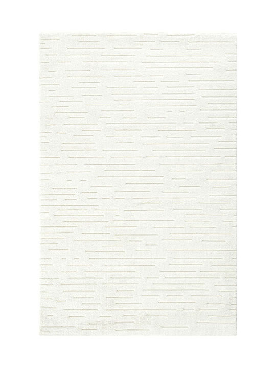 SteweHome Χαλί Ορθογώνιο Βαμβακερό Λευκό 160x230cm