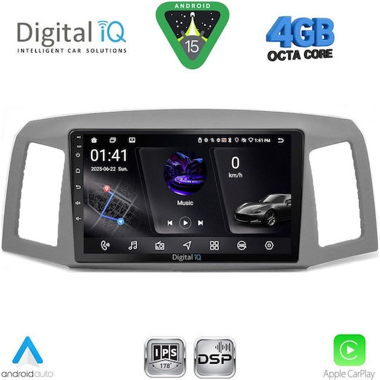 Digital IQ Car Audio System for Jeep Grand Cherokee 2005-2007 Bluetooth USB WiFi GPS Apple CarPlay Android Auto with 10" Touch Screen