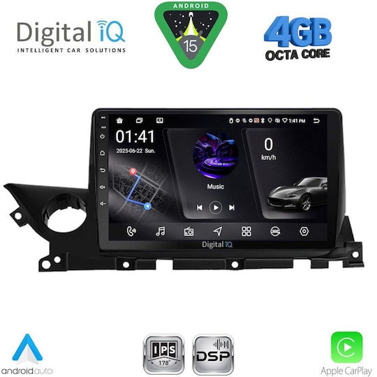 Digital IQ Car Audio System for Mazda 6 2021 (Bluetooth/USB/WiFi/GPS/Apple CarPlay/Android Auto) with 9" Touch Screen