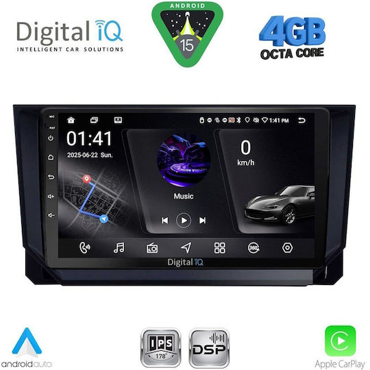 Digital IQ Car Audio System for Mazda CX-9 2006-2015 (Bluetooth/USB/WiFi/GPS/Apple CarPlay/Android Auto) with 10" Touch Screen