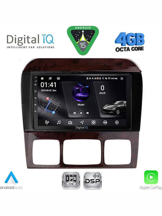 Digital IQ Car Audio System for Mercedes-Benz S Class 1998-2005 Bluetooth USB WiFi GPS Apple CarPlay Android Auto with 9" Touch Screen