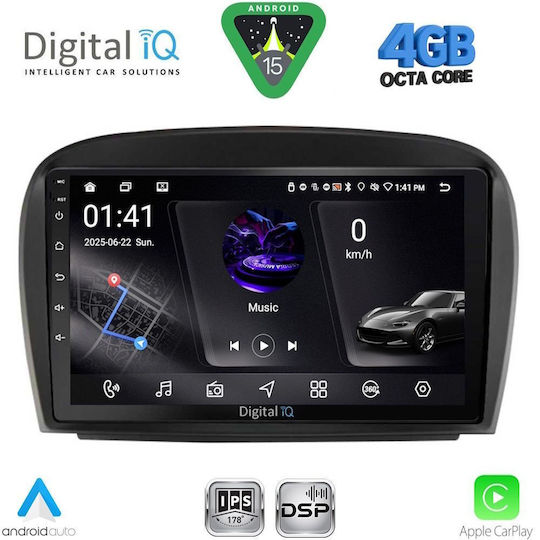 Digital IQ Ηχοσύστημα Αυτοκινήτου για Mercedes-Benz SL 2006-2012 (Bluetooth/USB/WiFi/GPS/Apple-Carplay/Android-Auto) με Οθόνη Αφής 9"