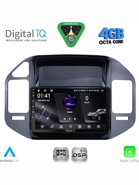 Digital IQ Car Audio System for Mitsubishi Pajero 1999-2006 Bluetooth USB WiFi GPS Apple CarPlay Android Auto with 9" Touch Screen