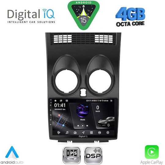 Digital IQ Car Audio System for Nissan Qashqai 2007-2014 Bluetooth USB WiFi GPS Apple CarPlay Android Auto with 9" Touch Screen