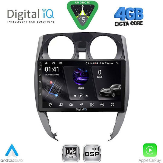 Digital IQ Car Audio System for Nissan Note 2012-2020 Bluetooth USB WiFi GPS Apple CarPlay Android Auto with 10" Touch Screen
