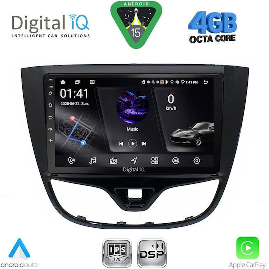 Digital IQ Car Audio System for Opel Karl 2014-2019 Bluetooth USB WiFi GPS Apple CarPlay Android Auto with 10" Touch Screen