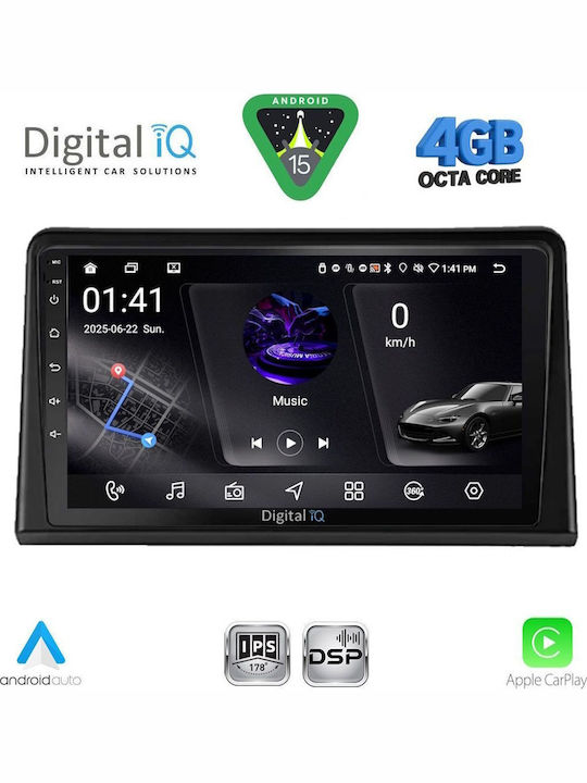 Digital IQ Car Audio System for Renault Express 2020 (Bluetooth/USB/WiFi/GPS/Apple CarPlay/Android Auto) with 9" Touch Screen