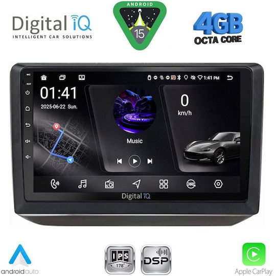 Digital IQ Ηχοσύστημα Αυτοκινήτου για Skoda Fabia 2008-2014 (Bluetooth/USB/WiFi/GPS/Apple-Carplay/Android-Auto) με Οθόνη Αφής 10"