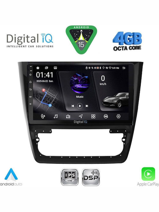 Digital IQ Car Audio System for Skoda Yeti 2014-2018 with Clima (Bluetooth/USB/WiFi/GPS/Apple CarPlay/Android Auto) with 10" Touch Screen