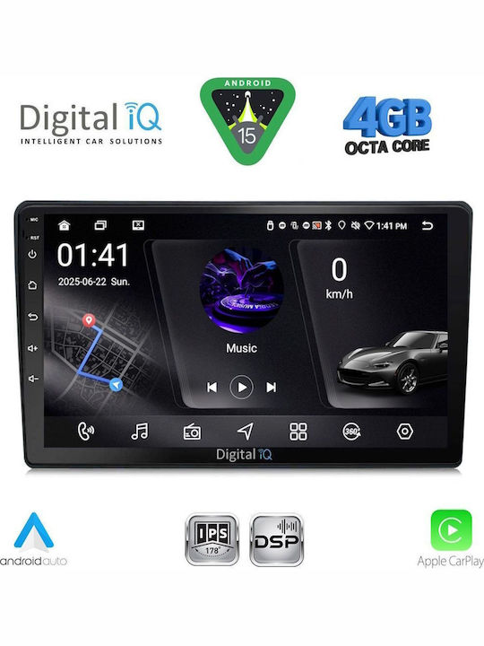 Digital IQ Car Audio System for Toyota Auris 2013-2015 Bluetooth USB WiFi GPS Apple CarPlay Android Auto with 10" Touch Screen