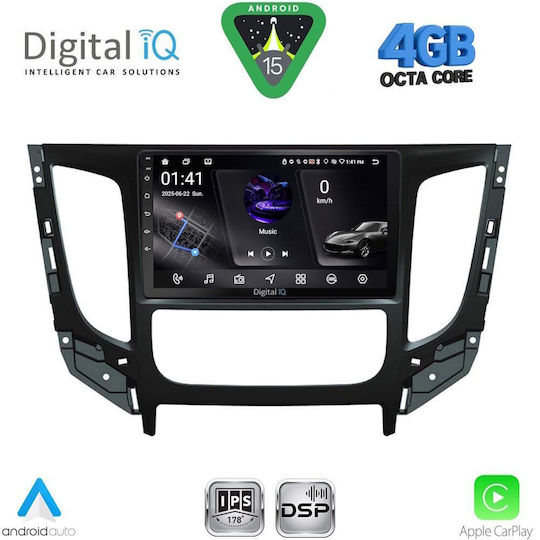 Digital IQ Car Audio System for Mitsubishi L200 2015-2019 with Clima Bluetooth USB WiFi GPS Apple CarPlay Android Auto with 9" Touch Screen
