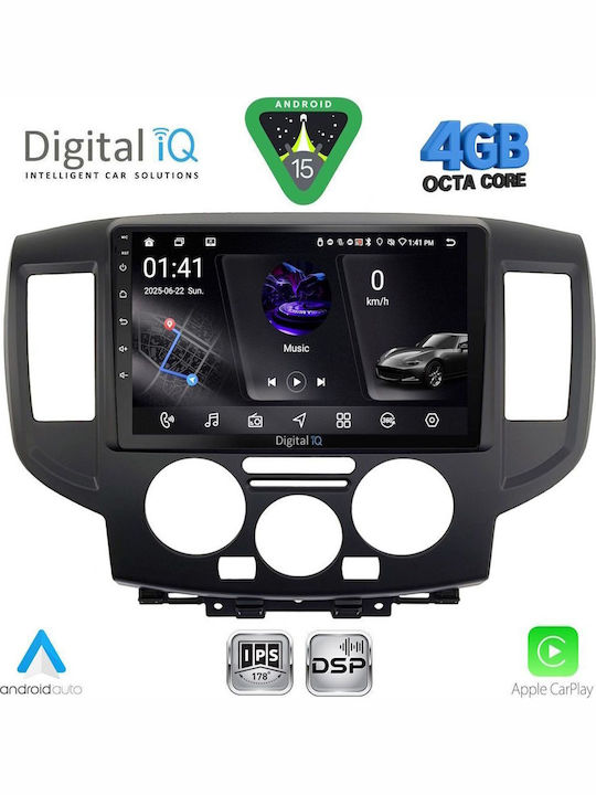 Digital IQ Auto-Audiosystem Für Nissan NV200 2009-2020 Bluetooth USB Eingebautes Wi-Fi GPS Apple CarPlay Android Auto Mit 9 Zoll Touchscreen