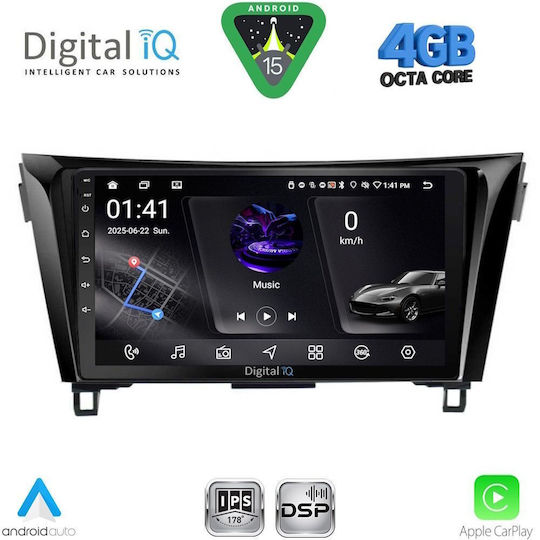 Digital IQ Ηχοσύστημα Αυτοκινήτου για Nissan Qashqai / X-Trail 2014-2021 (Bluetooth/USB/WiFi/GPS/Apple-Carplay/Android-Auto) με Οθόνη Αφής 10"