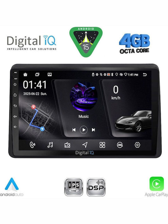 Digital IQ Car Audio System for Opel Movano Renault Master Nissan NV400 2020 Bluetooth USB WiFi GPS Apple CarPlay Android Auto with 10" Touch Screen