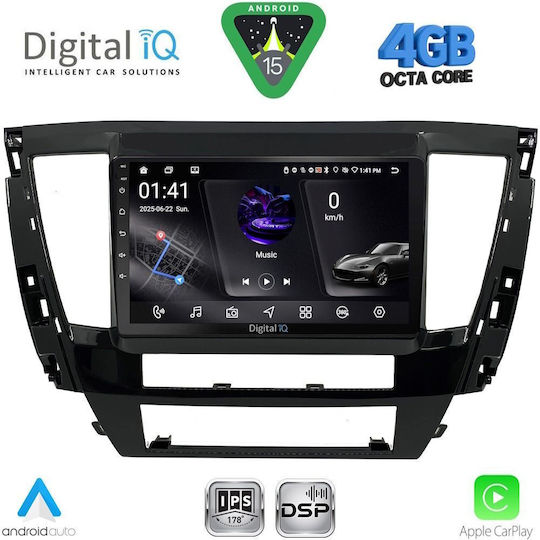 Digital IQ Car Audio System for Mitsubishi Pajero 2013-2020 Bluetooth USB WiFi GPS Apple CarPlay Android Auto with 9" Touch Screen