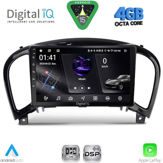 Digital IQ Car Audio System for Nissan Juke 2009-2020 Bluetooth USB WiFi GPS Apple CarPlay Android Auto with 9" Touch Screen
