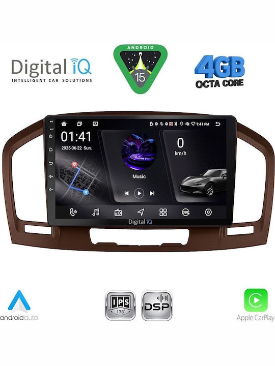 Digital IQ Auto-Audiosysteme für Opel Insignia 2008-2013 (Bluetooth/USB/Eingebautes Wi-Fi / 3G/GPS/Apple CarPlay/Android Auto/Notenblätter) mit Touchscreen 9 Zoll