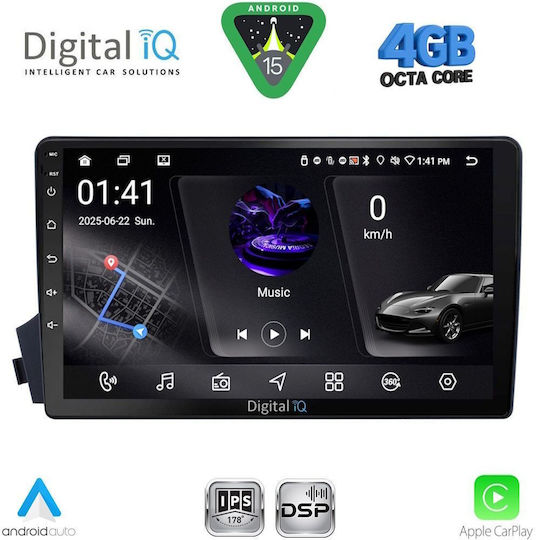 Digital IQ Car Audio System for Ssangyong Actyon / Kyron 2006-2015 Bluetooth USB WiFi GPS Apple CarPlay Android Auto with 9" Touch Screen