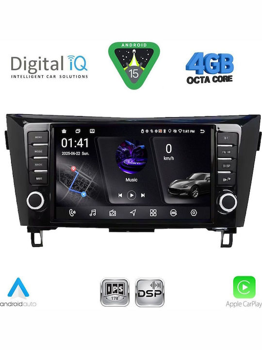 Digital IQ Car Audio System for Nissan Qashqai / X-Trail 2014-2021 Bluetooth USB WiFi GPS Apple CarPlay Android Auto with 9" Touch Screen