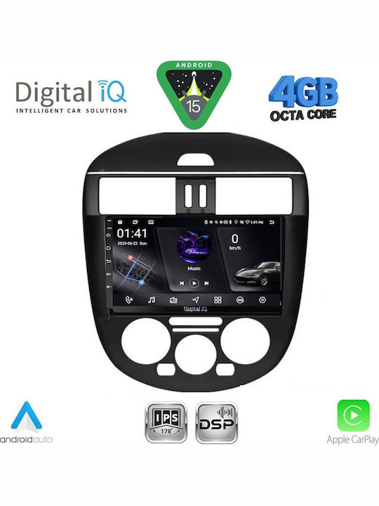 Digital IQ Car Audio System for Nissan Tiida 2013-2023 with A/C Bluetooth USB WiFi GPS Apple CarPlay Android Auto with 9" Touch Screen