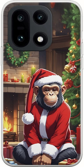 Xmas Animals Chimpanzee OnePlus 15 5G Flexible TPU Transparent Silicone Mobile Phone Case