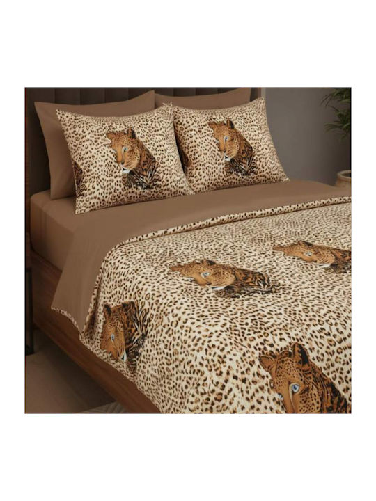 MayHome Σετ Κουβερλί Μονό από Βαμβάκι & Πολυεστέρα Animal Print 160x240cm