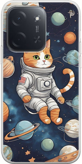 Калъф Lost In Space Cat Xiaomi Poco C85 4g Гъвкав TPU Прозрачен Силикон