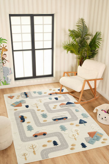 SteweHome Kids Rug Gray By Meter Width 80cm 80x200cm