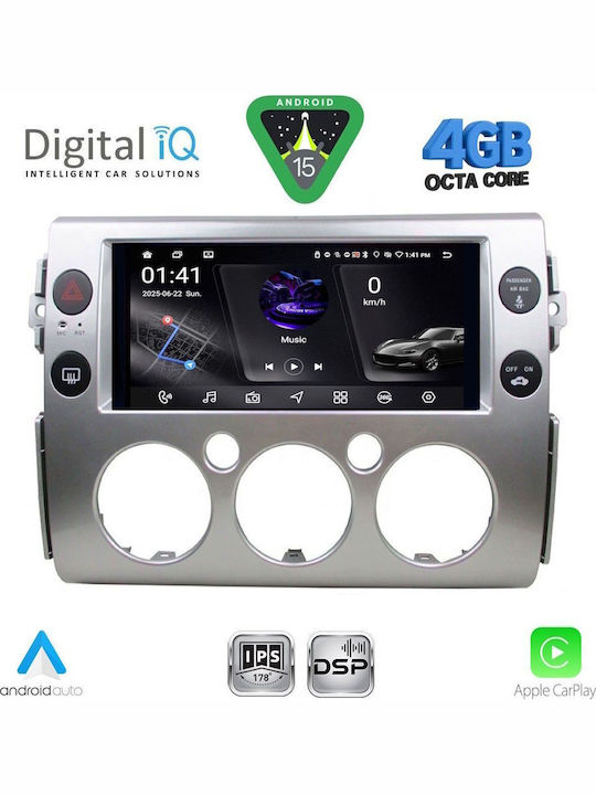 Digital IQ Car Audio System for Toyota FJ 2007-2013 (Bluetooth/USB/WiFi/GPS/Apple CarPlay/Android Auto) with 9" Touch Screen
