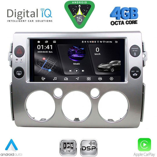 Digital IQ Car Audio System for Toyota FJ 2007-2013 (Bluetooth/USB/WiFi/GPS/Apple CarPlay/Android Auto) with 9" Touch Screen