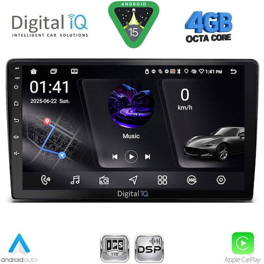 Digital IQ Ηχοσύστημα Αυτοκινήτου για Toyota Land Cruiser 1998-2003 (Bluetooth/USB/WiFi/GPS/Apple-Carplay/Android-Auto) με Οθόνη Αφής 9"