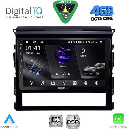 Digital IQ Car Audio System for Toyota Land Cruiser 2016-2019 Bluetooth USB WiFi GPS Apple CarPlay Android Auto with 9" Touch Screen