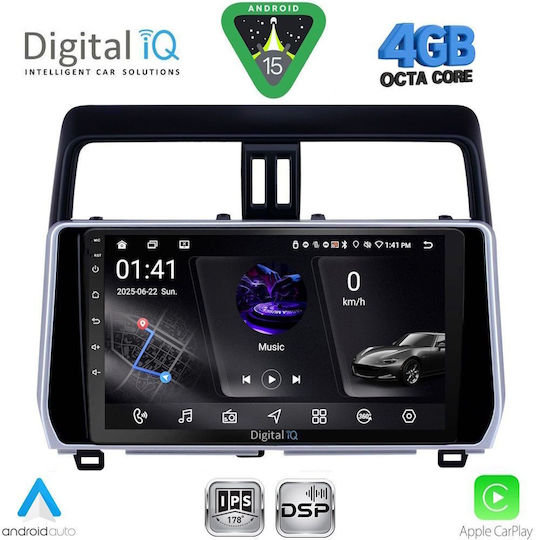 Digital IQ Car Audio System for Toyota Land Cruiser 2019-2023 Bluetooth USB WiFi GPS Apple CarPlay Android Auto with 10" Touch Screen
