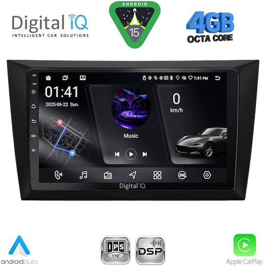 Digital IQ Car Audio System for Volkswagen Golf 2009-2012 with Clima (Bluetooth/USB/WiFi/GPS/Apple CarPlay/Android Auto) with 9" Touch Screen