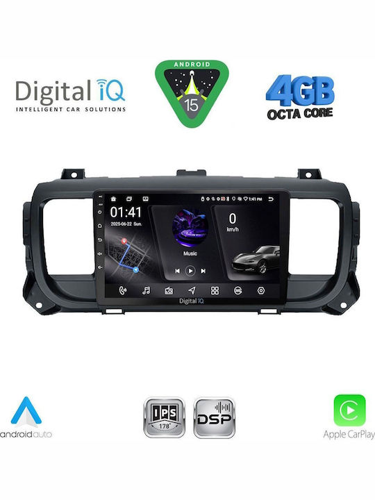 Digital IQ Автомобилна Аудио Система за Toyota Proace 2017-2020 Bluetooth USB Вграден Wi-Fi GPS Apple CarPlay Android Auto с Touch Screen 9"