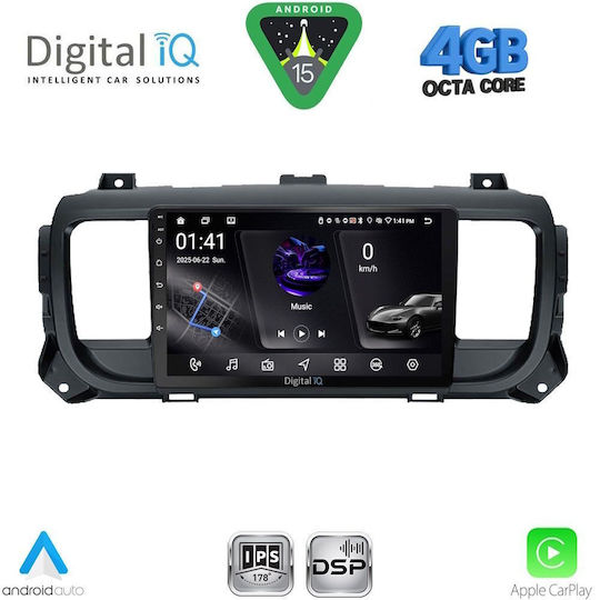 Digital IQ Ηχοσύστημα Αυτοκινήτου για Toyota Proace 2017-2020 (Bluetooth/USB/WiFi/GPS/Apple-Carplay/Android-Auto) με Οθόνη Αφής 9"