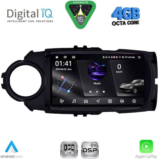 Digital IQ Car Audio System for Toyota Yaris 2015-2020 (Bluetooth/USB/WiFi/GPS/Apple CarPlay/Android Auto) with 9" Touch Screen