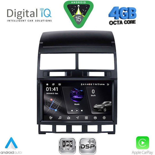 Digital IQ Ηχοσύστημα Αυτοκινήτου για Volkswagen Touareg 2003-2011 (Bluetooth/USB/WiFi/GPS/Apple-Carplay/Android-Auto) με Οθόνη Αφής 9"