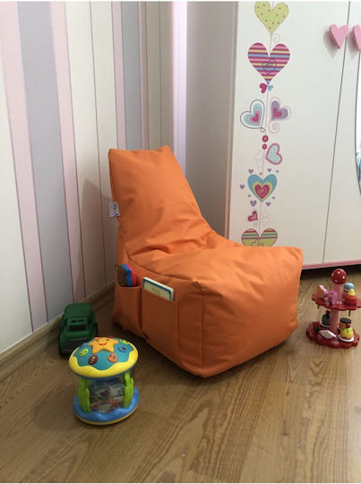 Kids Beanbag Orange 35x40x60cm