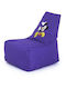 Kids Beanbag Purple 35x40x60cm