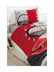 SteweHome Set Kids Duvet Cover Double With Cotton Pillowcase Red 180x230cm