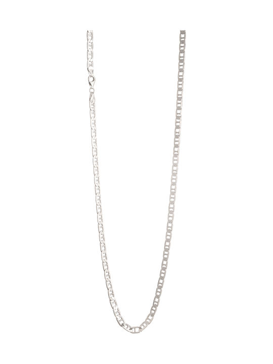 Silver Neck Chain Theta Thin Thickness 2.5mm