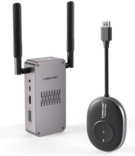 Ασύρματος Πομπός Lemorele Q5r18 Usb Ένα Κλικ Συμβατός Hdmi Παρουσιάσεις