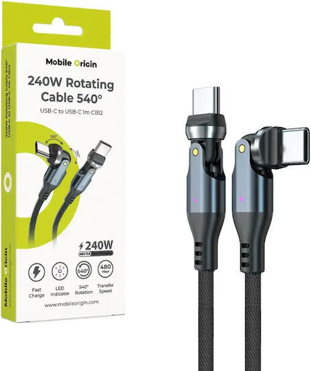 Mobile Origin USB 2.0 Cable USB-C male - USB-C 240W 1m